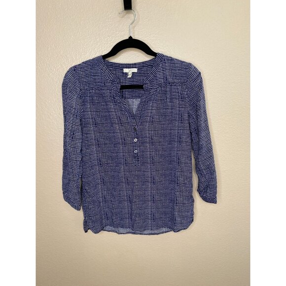 Joie Blue Long Sleeve Womans Blouse Small‎ Rayon Top - Picture 1 of 5